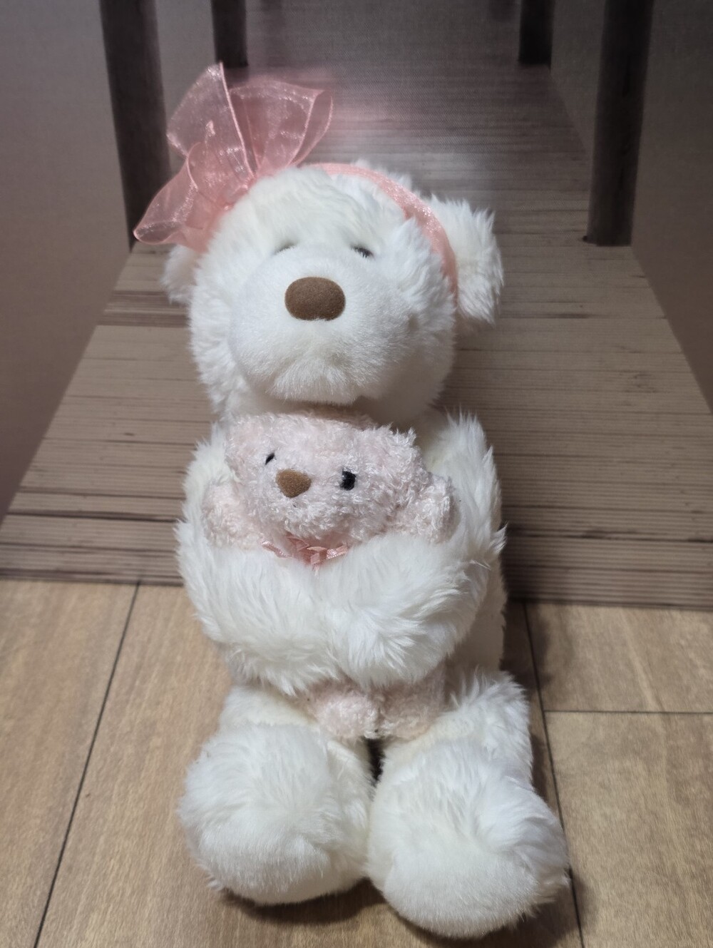Gund Momma's Love Teddy Bear Pink Baby Bear Pink Headband Gund Toy